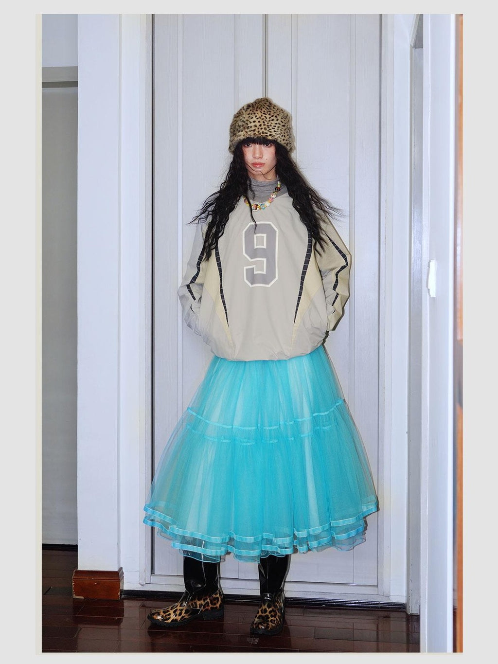 Solid Layered Long Puff Low Waist Women's Mesh Tulle Maxi Skirts