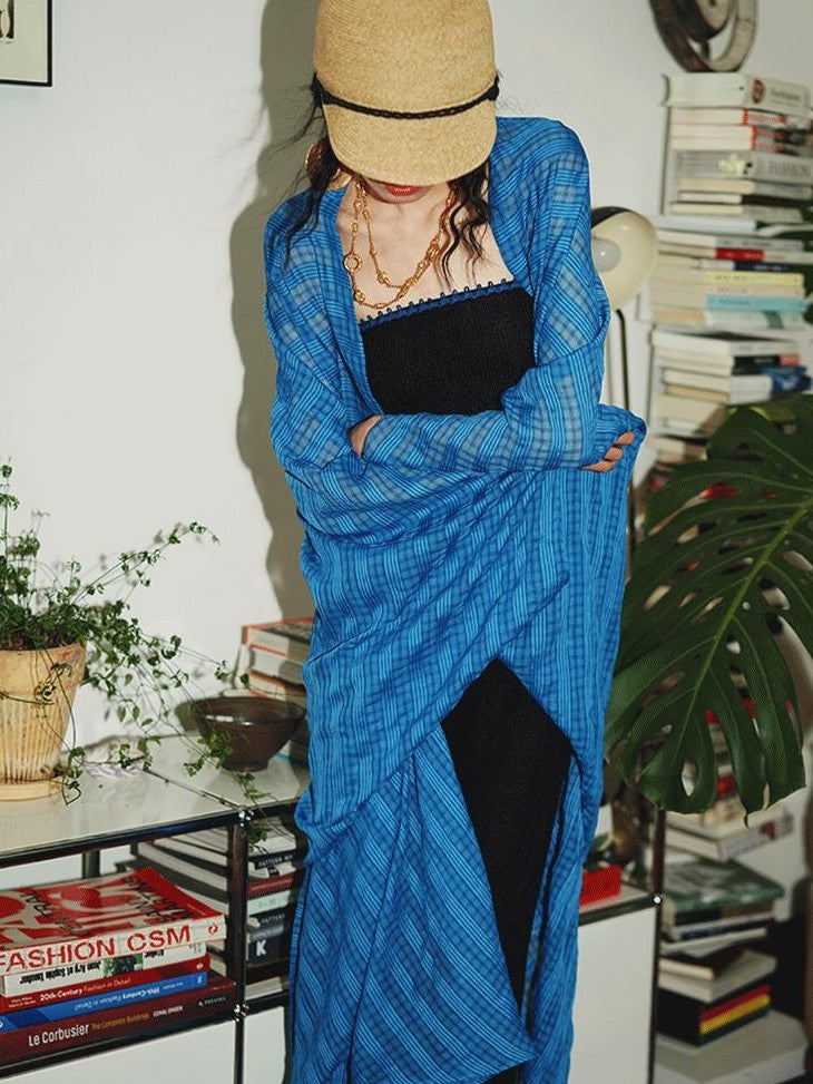 badtaste Solid Multiway Tie Front Draped Cut Loose Women's Other Material Cardigans
