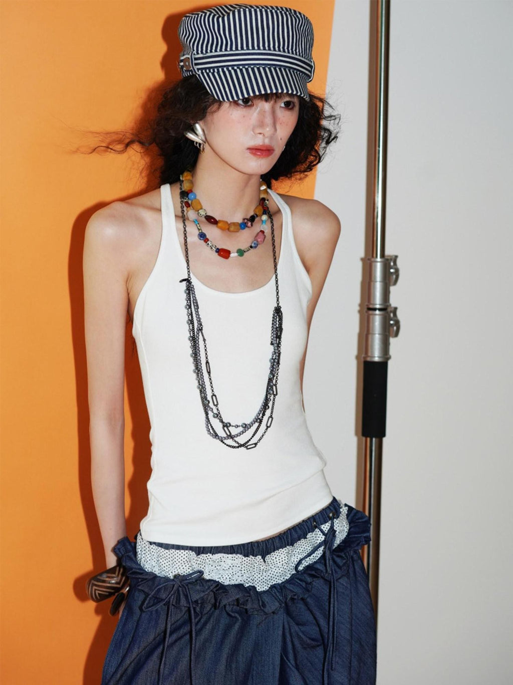 badtaste Solid Racerback U Neck Slim Fit Side Coverage Women's Stretch Camisoles