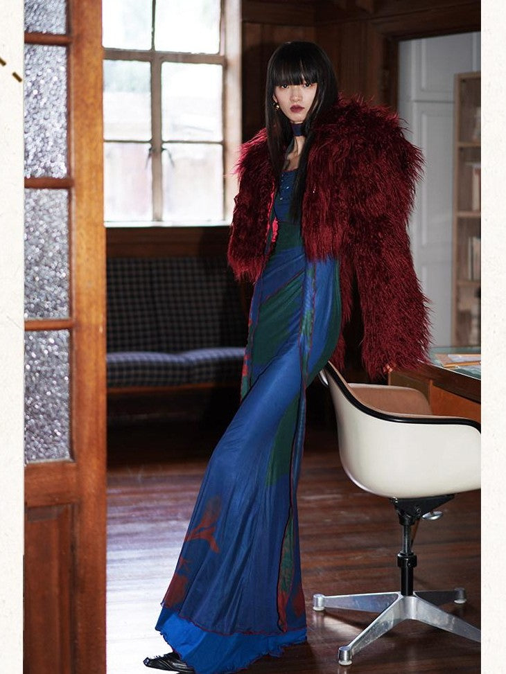 badtaste Solid Short Oversized Hooded Thick Warm Women's Faux Fur Coats