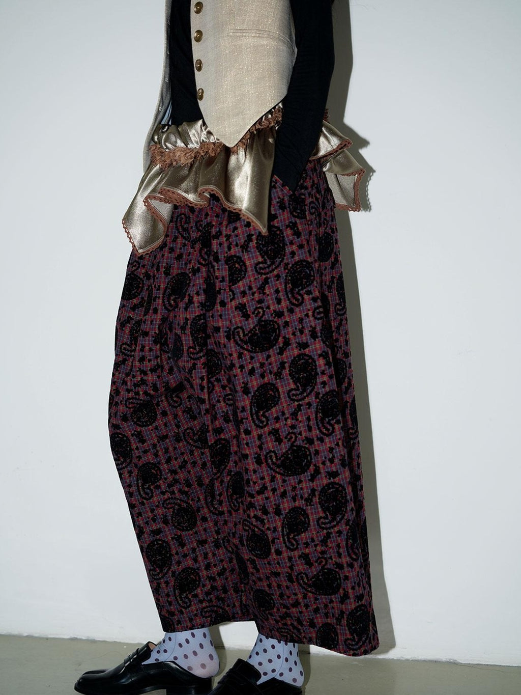 badtaste Solid Subtle Sheen Satin Asymmetric Low Waist Women's Silk Loose Midi Skirts