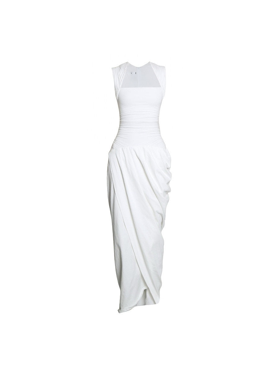 badtaste_Solid_Tailored_Pinched_Pleat_Asymmetrical_Bubble_Hem_Women's_Casual_Maxi_Dresses_908438361773_MISSTT