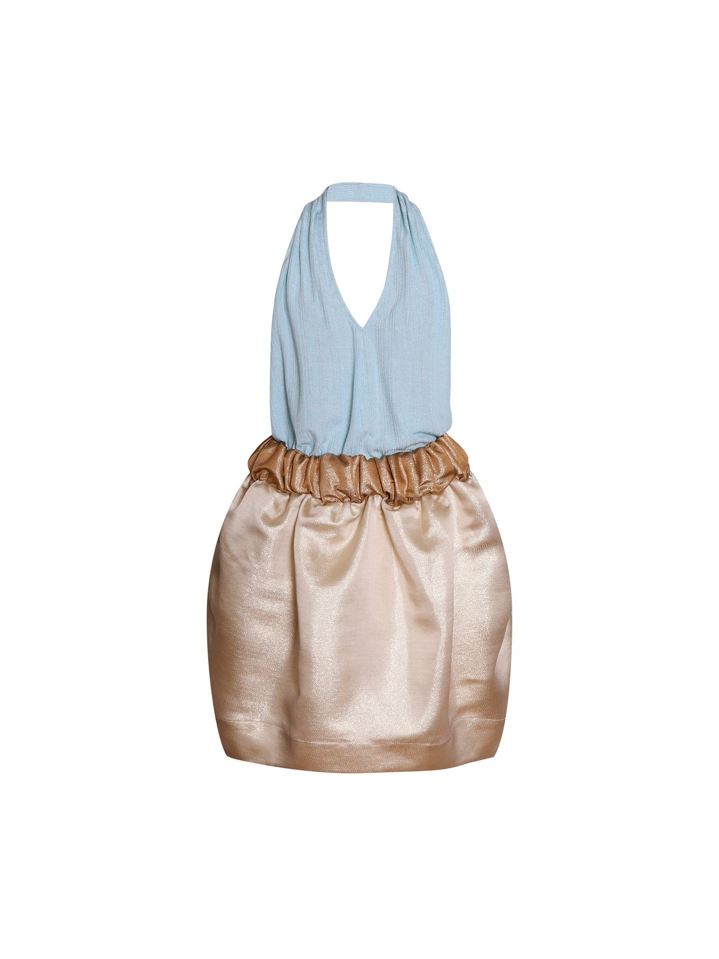 badtaste_Solid_V-neck_Backless_Bubble_Skirt_Women's_Halter_Midi_Dresses_1059111622230_MISSTT