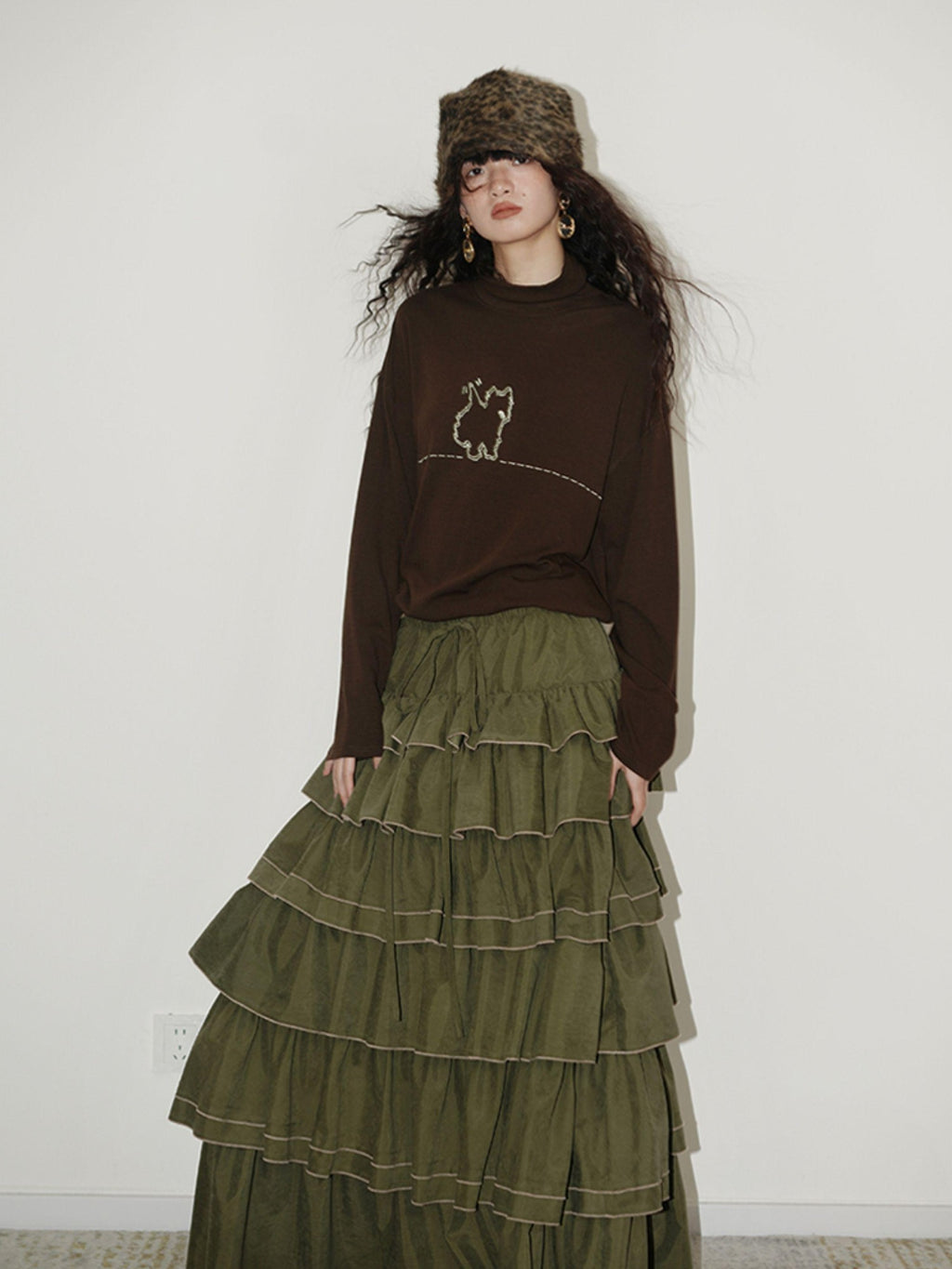 badtaste Solid West Highland Terrier Embroidered Oversized Women's Pullover Sweaters