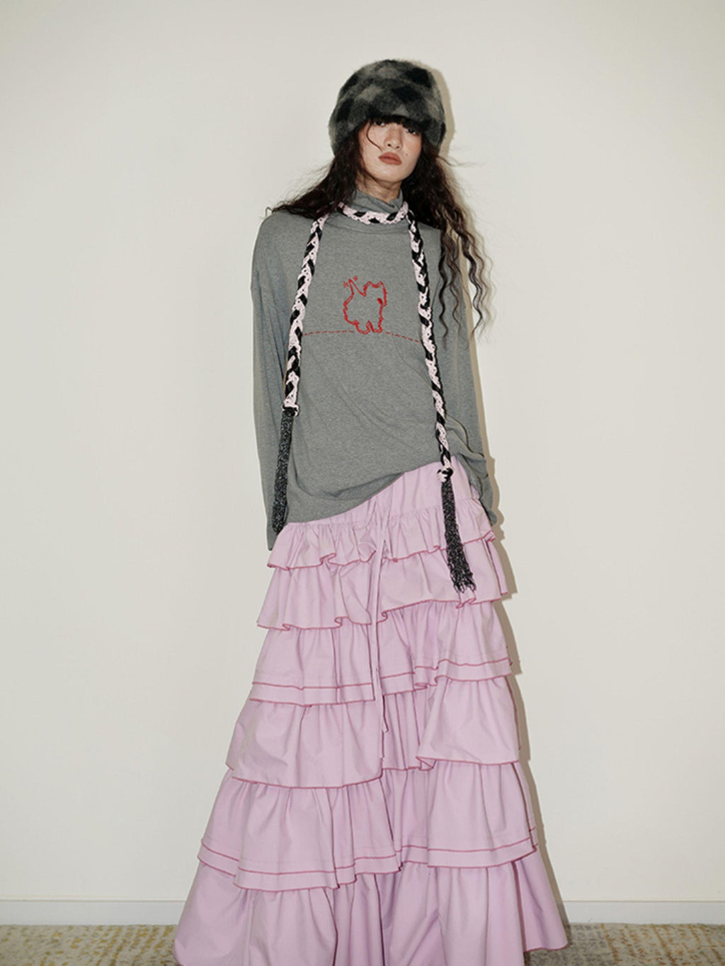badtaste Solid West Highland Terrier Embroidered Oversized Women's Pullover Sweaters