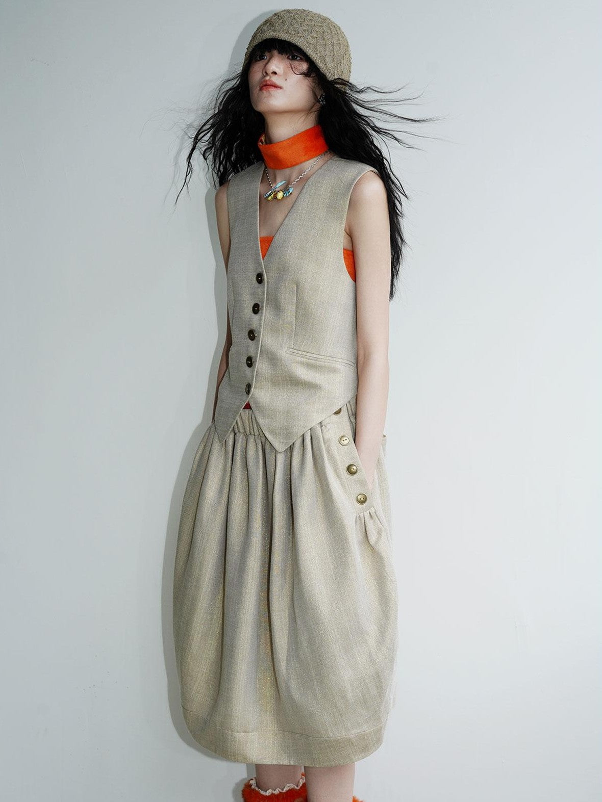 badtaste Striped Vintage Slim Fit Layered Western Women's Linen Tank Tops