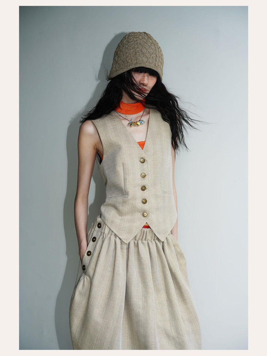 badtaste Striped Vintage Slim Fit Layered Western Women's Linen Tank Tops