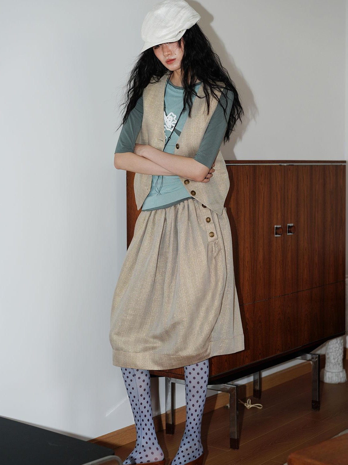 badtaste Striped Vintage Slim Fit Layered Western Women's Linen Tank Tops