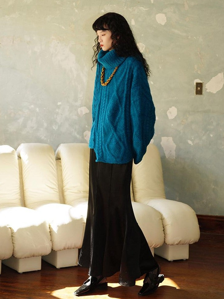 badtaste Subtle Satin Sheen Solid Low Waist Slim Fit Long Women's Satin Mermaid Skirts