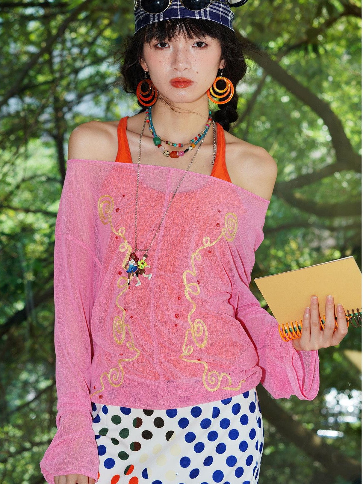 badtaste Textured Sheer Embroidered Rhinestone Floral Women's Mesh Long Sleeve T-shirts