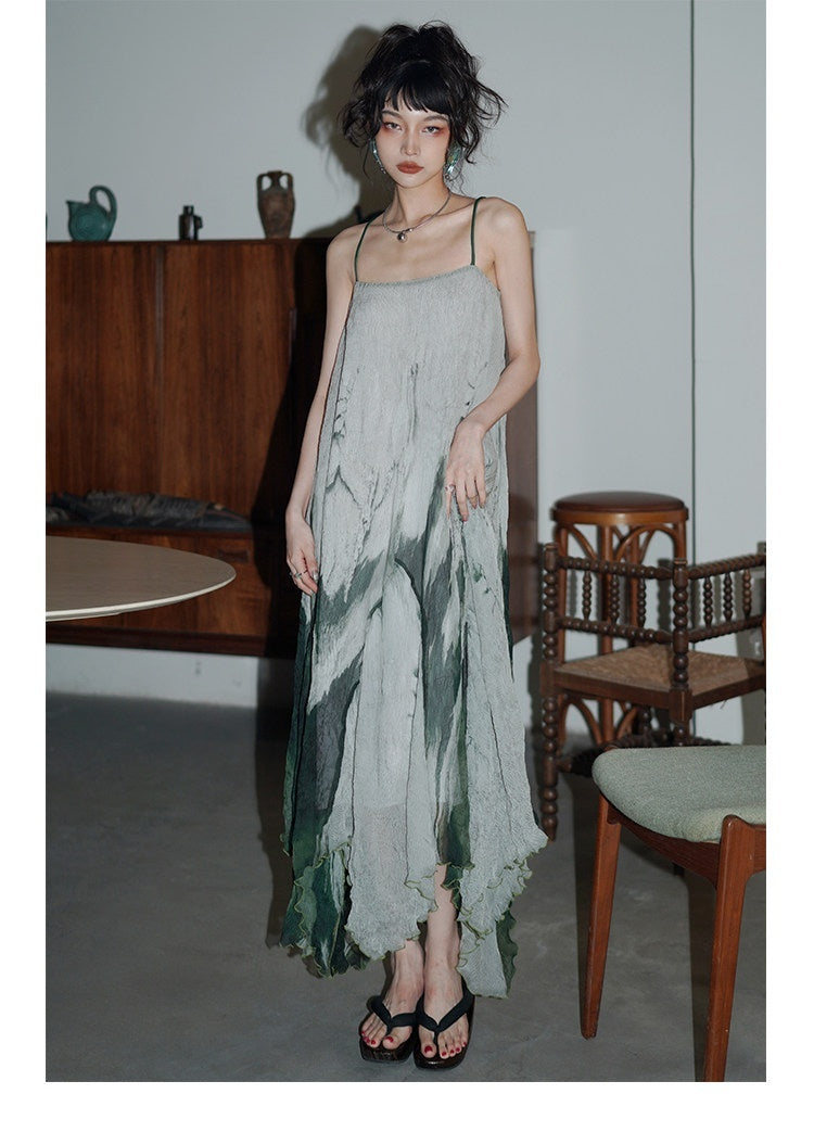badtaste_Tie_Dye_Gradient_Pleated_Irregular_Hem_Spaghetti_Strap_Women's_Slip_Maxi_Dresses_677026363058_MISSTT