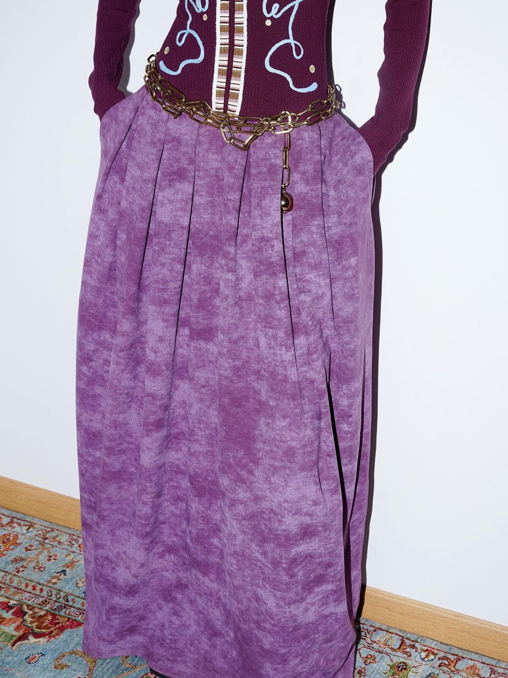 badtaste Vintage Embroidered Detachable Fur Collar V-neck Women's Casual Maxi Dresses