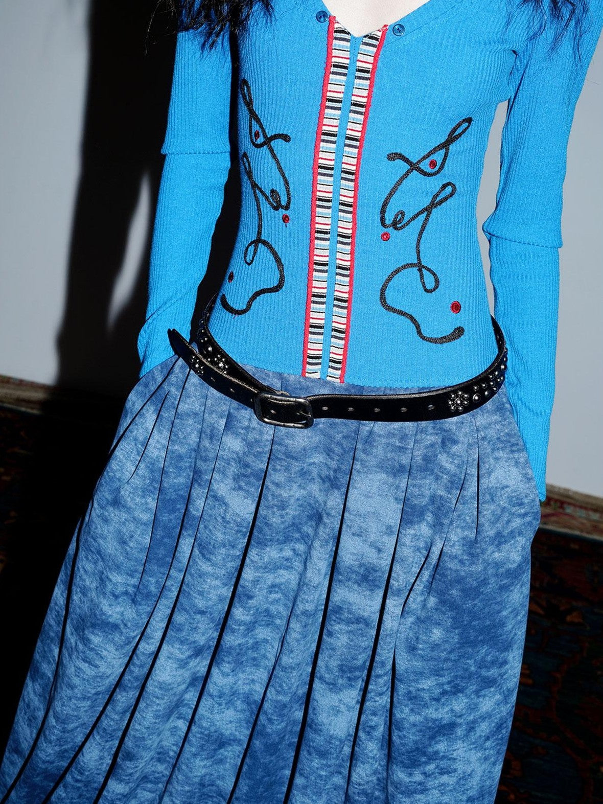 badtaste Vintage Embroidered Detachable Fur Collar V-neck Women's Casual Maxi Dresses