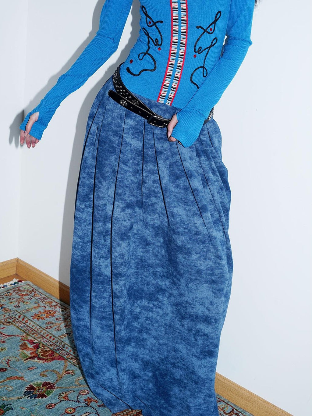 badtaste Vintage Embroidered Detachable Fur Collar V-neck Women's Casual Maxi Dresses