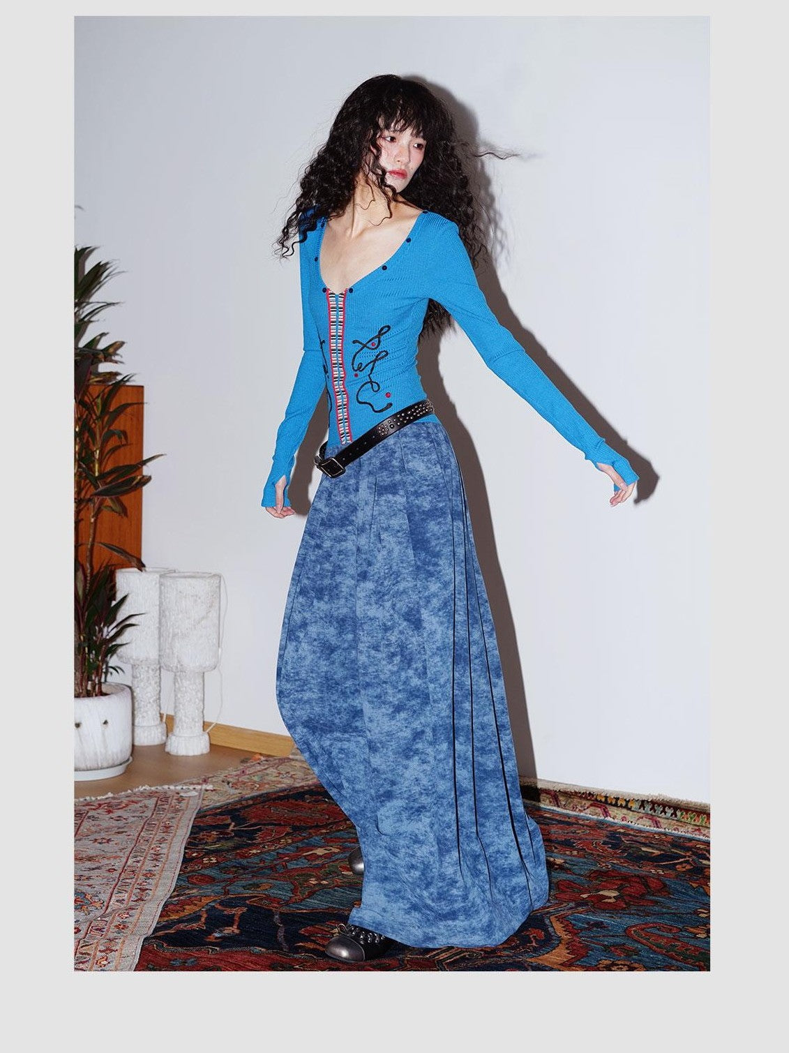 badtaste Vintage Embroidered Detachable Fur Collar V-neck Women's Casual Maxi Dresses