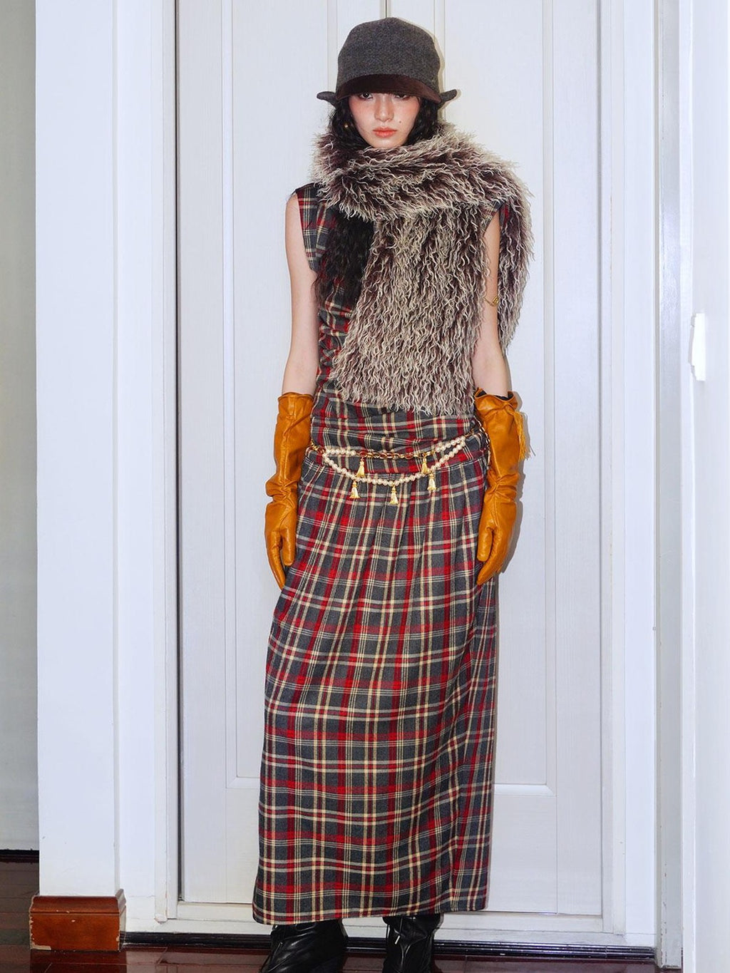 badtaste Vintage Plush Multiway Tie With Pocket Women's Faux Fur Scarves & Shawls