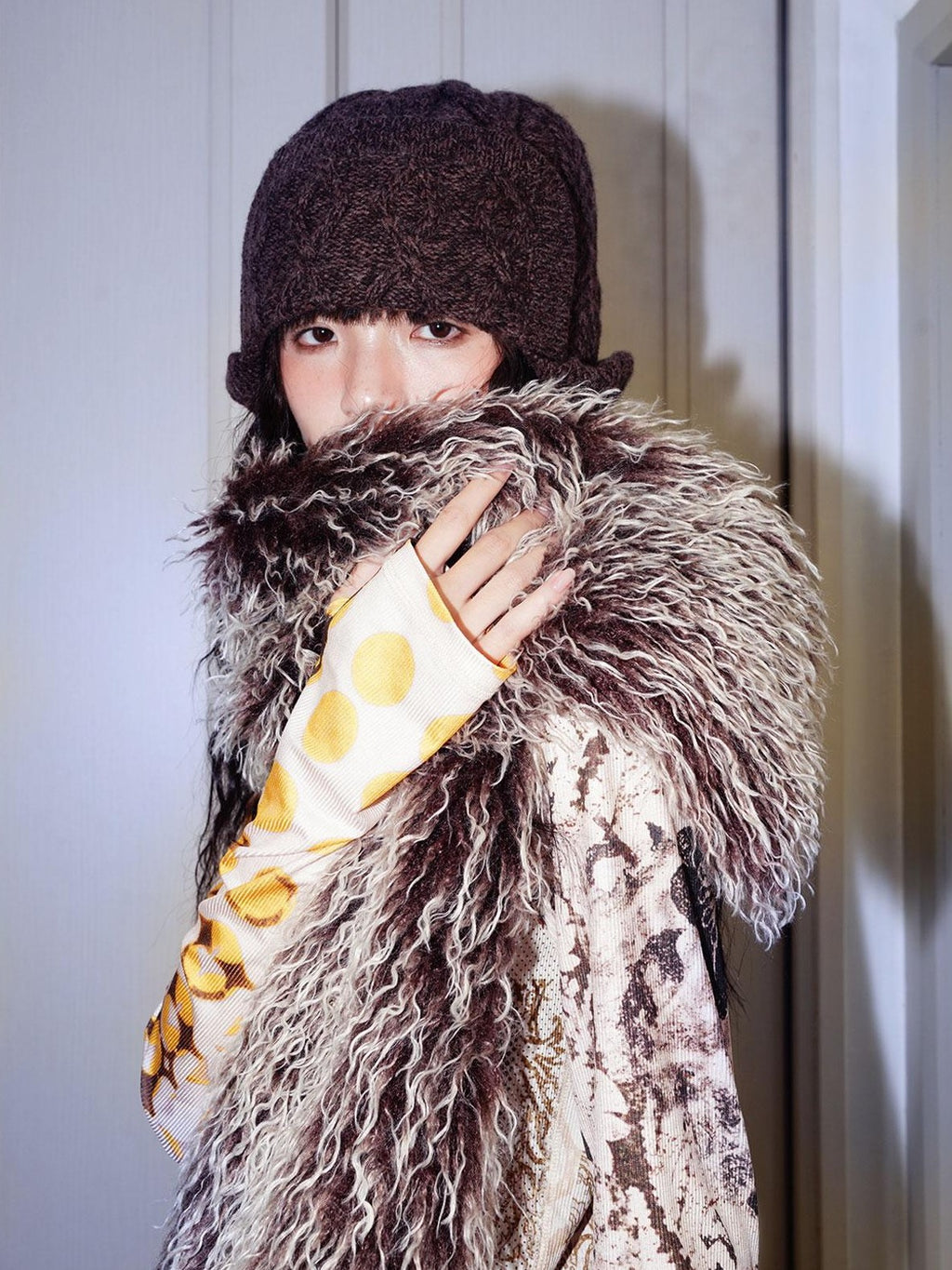badtaste Vintage Plush Multiway Tie With Pocket Women's Faux Fur Scarves & Shawls