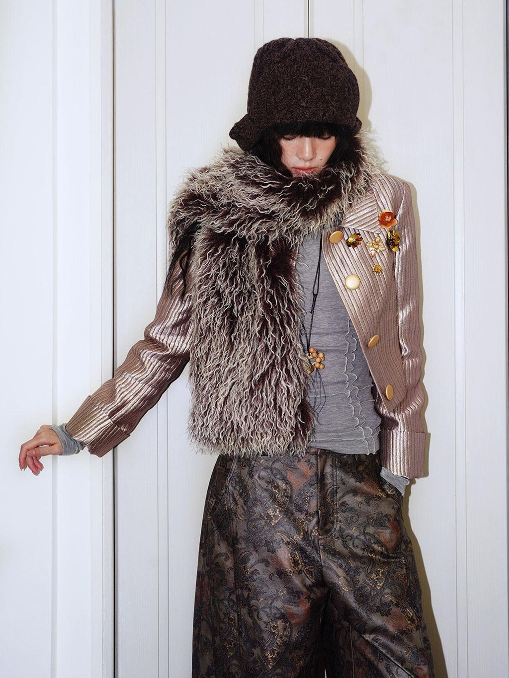 badtaste Vintage Plush Multiway Tie With Pocket Women's Faux Fur Scarves & Shawls