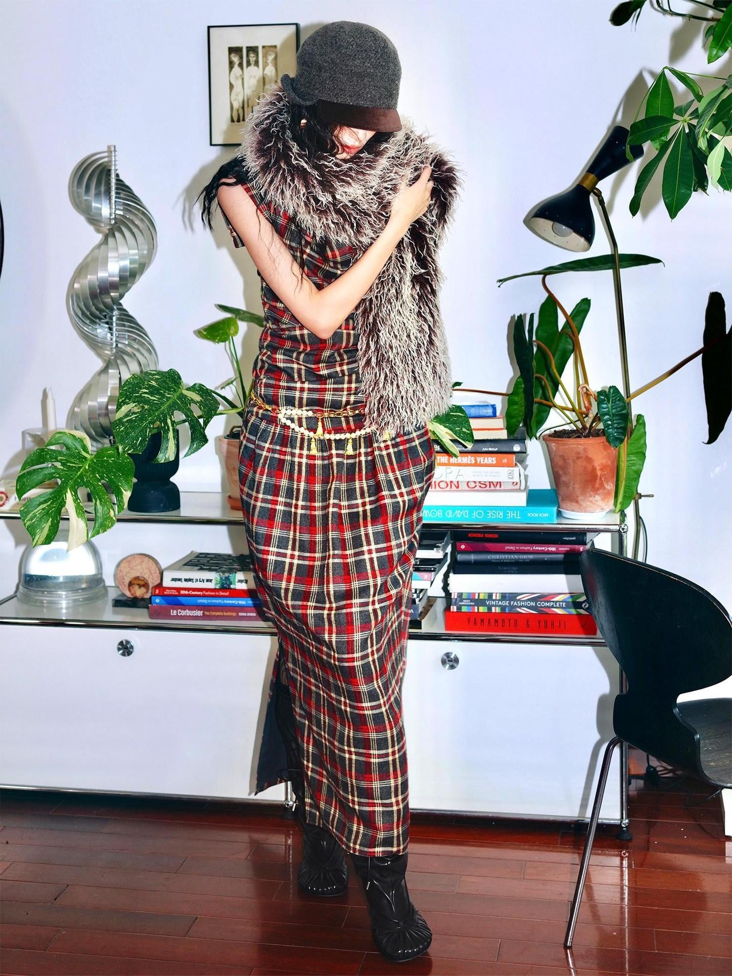 badtaste Vintage Plush Multiway Tie With Pocket Women's Faux Fur Scarves & Shawls