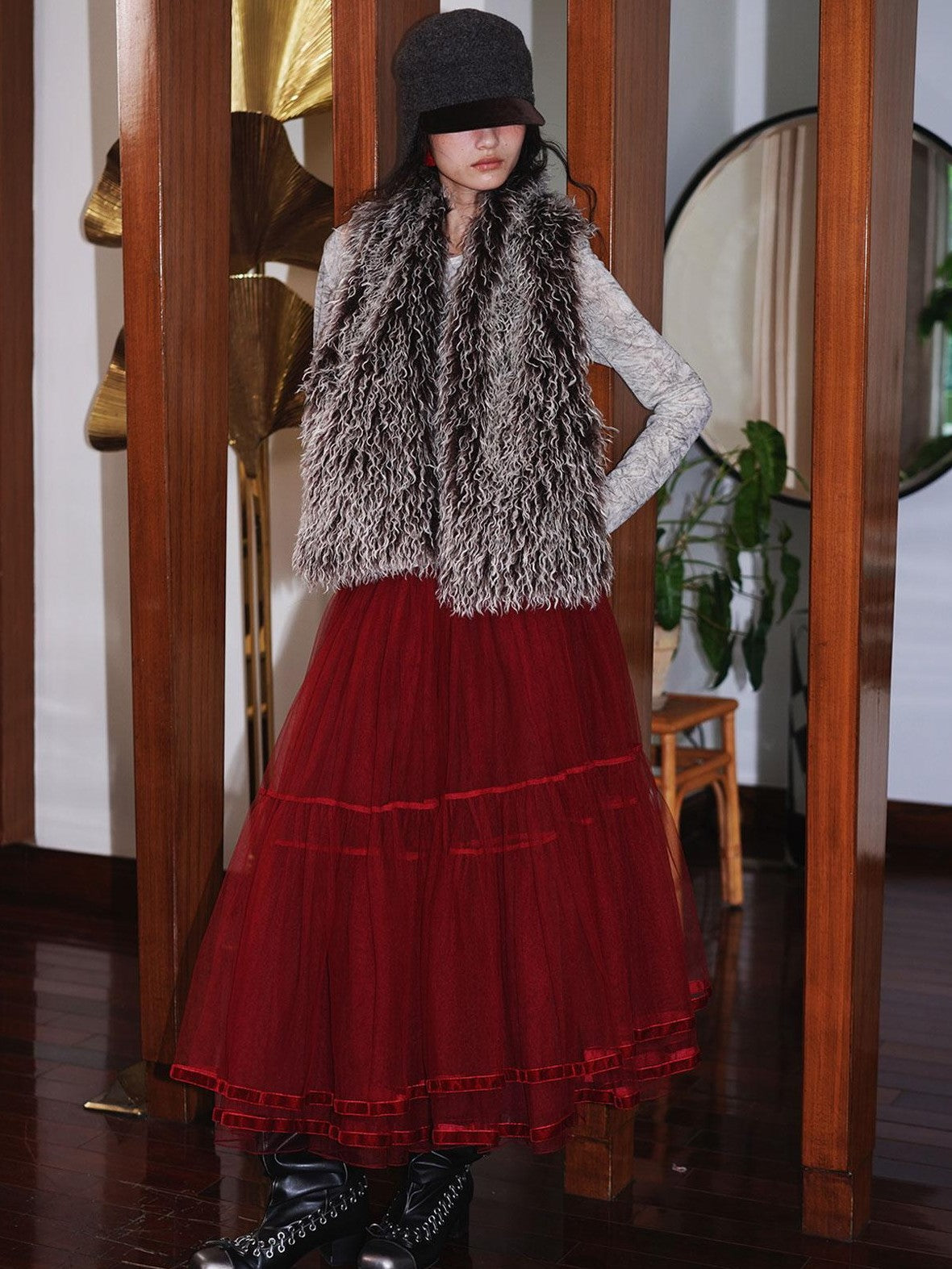 badtaste Vintage Plush Multiway Tie With Pocket Women's Faux Fur Scarves & Shawls
