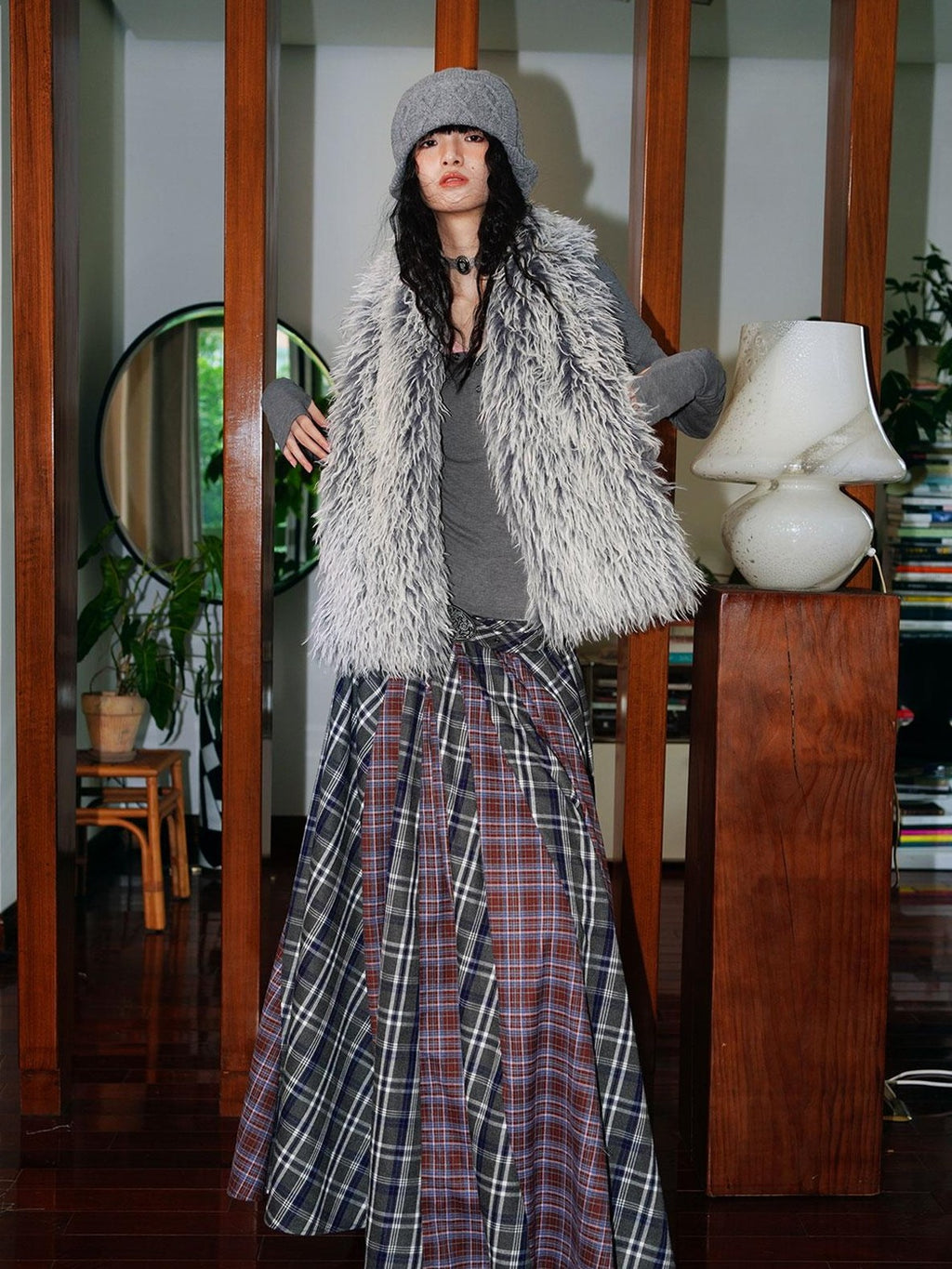 badtaste Vintage Plush Multiway Tie With Pocket Women's Faux Fur Scarves & Shawls