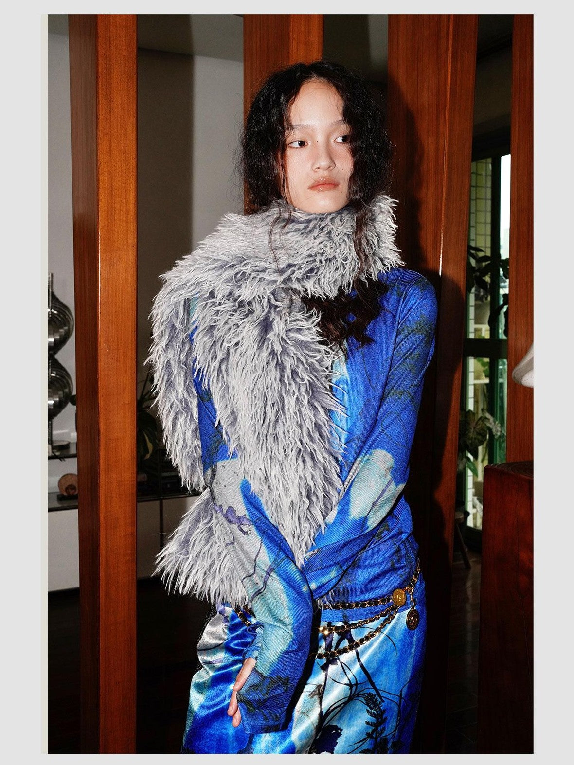 badtaste Vintage Plush Multiway Tie With Pocket Women's Faux Fur Scarves & Shawls