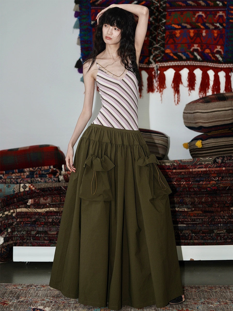 badtaste_Vintage_Striped_Patchwork_Faux_Two_Piece_Women's_Other_Fabric_Slip_Maxi_Dresses_795719298376_MISSTT