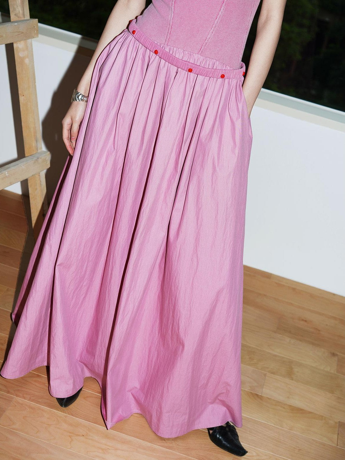 badtaste Vintage Washed Square Neck Patchwork Cotton Women's Flared Slip Maxi Dresses