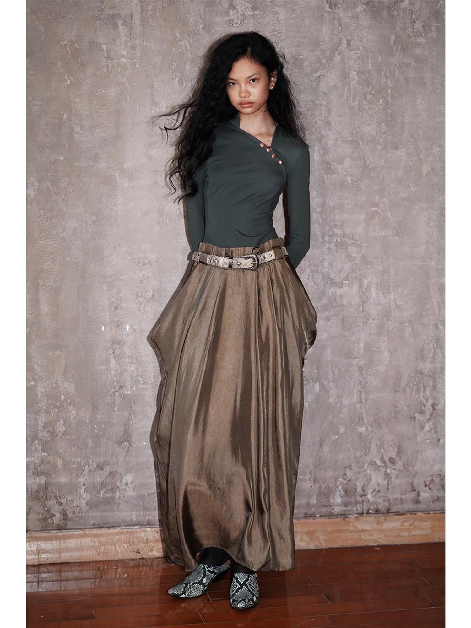 badtaste Vintage Western Faux Two Piece Spaghetti Strap Women's Casual Maxi Dresses