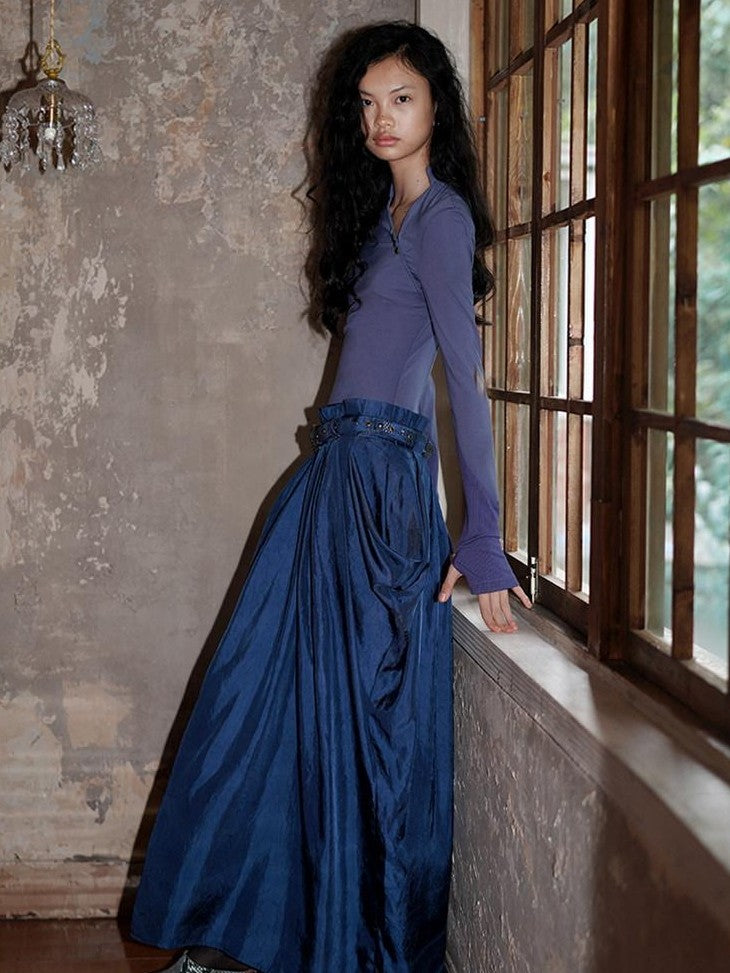 badtaste Vintage Western Faux Two Piece Spaghetti Strap Women's Casual Maxi Dresses