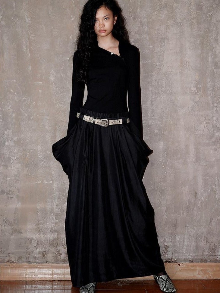 badtaste Vintage Western Faux Two Piece Spaghetti Strap Women's Casual Maxi Dresses