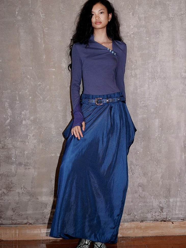 badtaste Vintage Western Faux Two Piece Spaghetti Strap Women's Casual Maxi Dresses