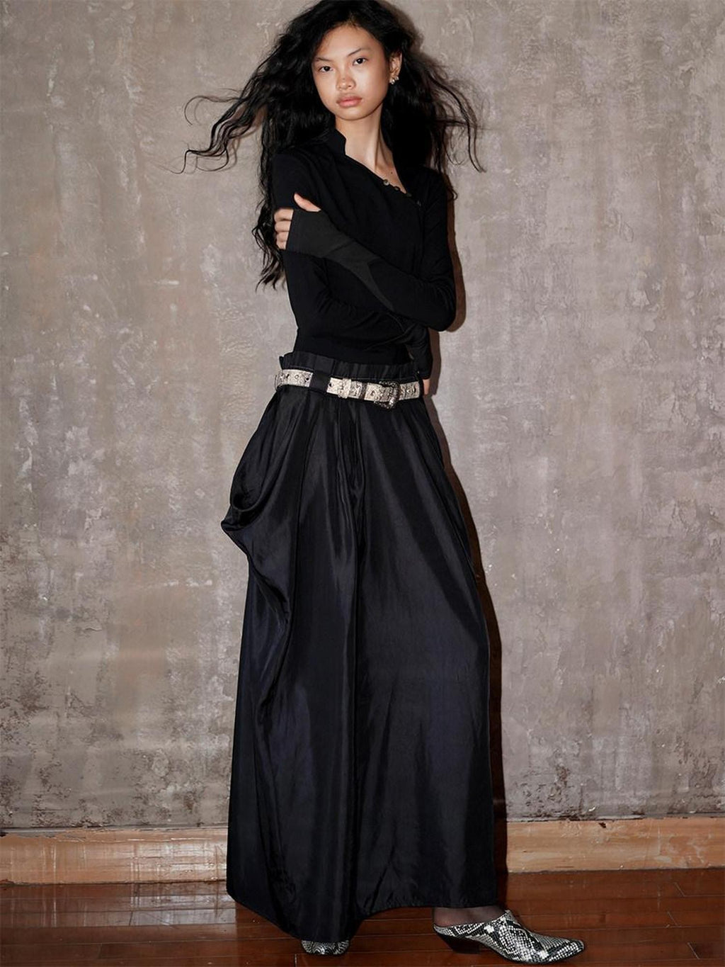 badtaste Vintage Western Faux Two Piece Spaghetti Strap Women's Casual Maxi Dresses