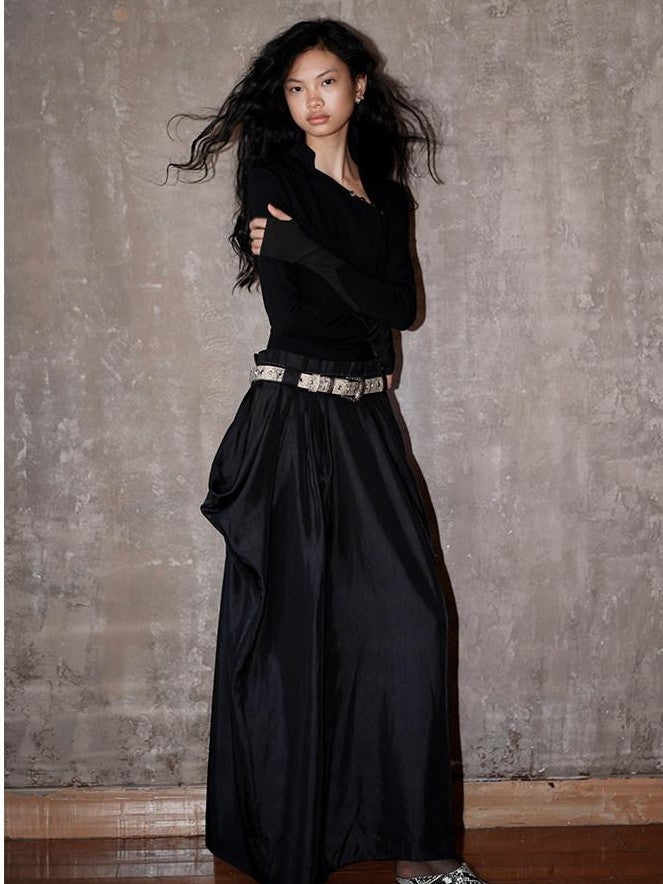 badtaste Vintage Western Faux Two Piece Spaghetti Strap Women's Casual Maxi Dresses
