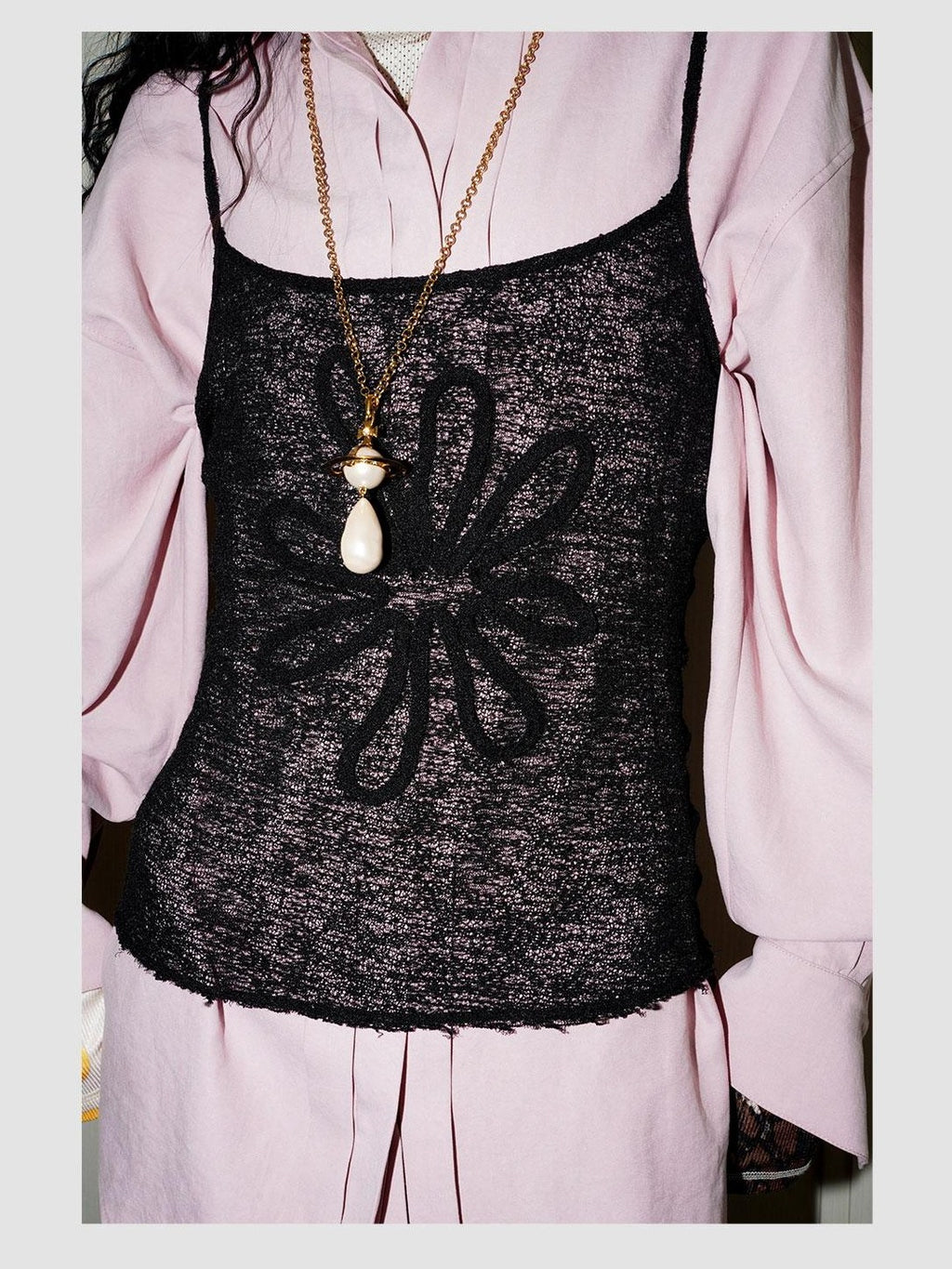 badtaste Western Applique Embroidery Semi Sheer Cutout Women's Camisoles