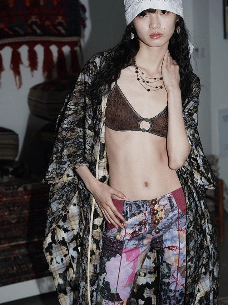 badtaste Western Beaded Indie Women's Other Material Triangle Bikinis
