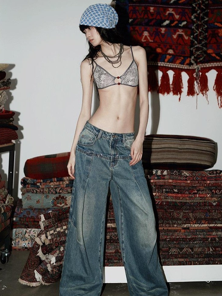 badtaste Western Beaded Indie Women's Other Material Triangle Bikinis