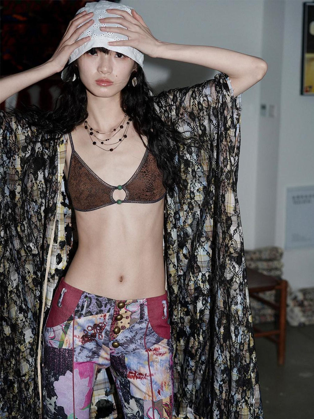 badtaste Western Beaded Indie Women's Other Material Triangle Bikinis