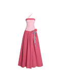 badtaste_Western_Colorblock_Handcrafted_Rosette_Women's_Strapless_Maxi_Dresses_1060599828042_MISSTT