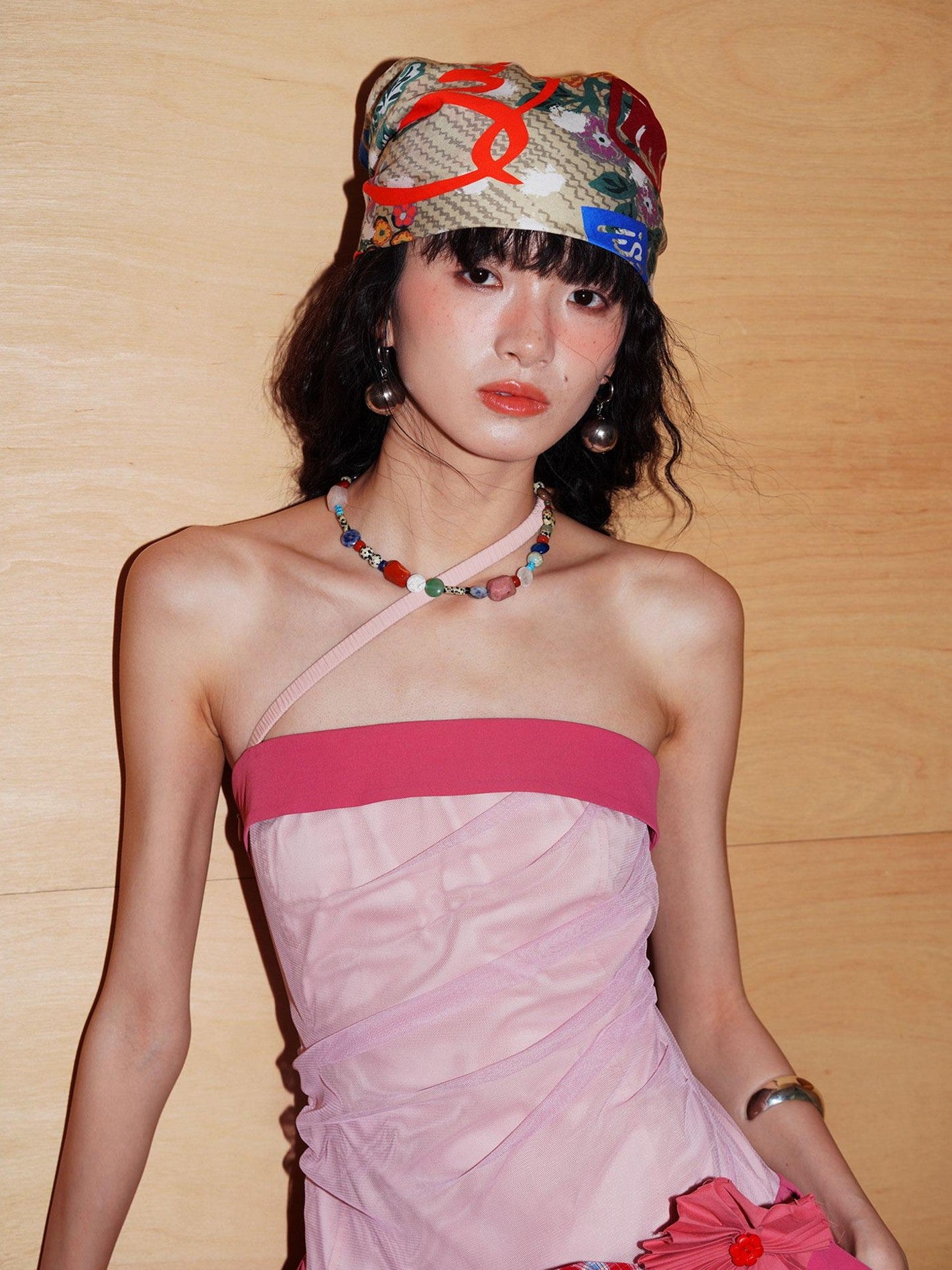badtaste Western Colorblock Handcrafted Rosette Women's Strapless Maxi Dresses