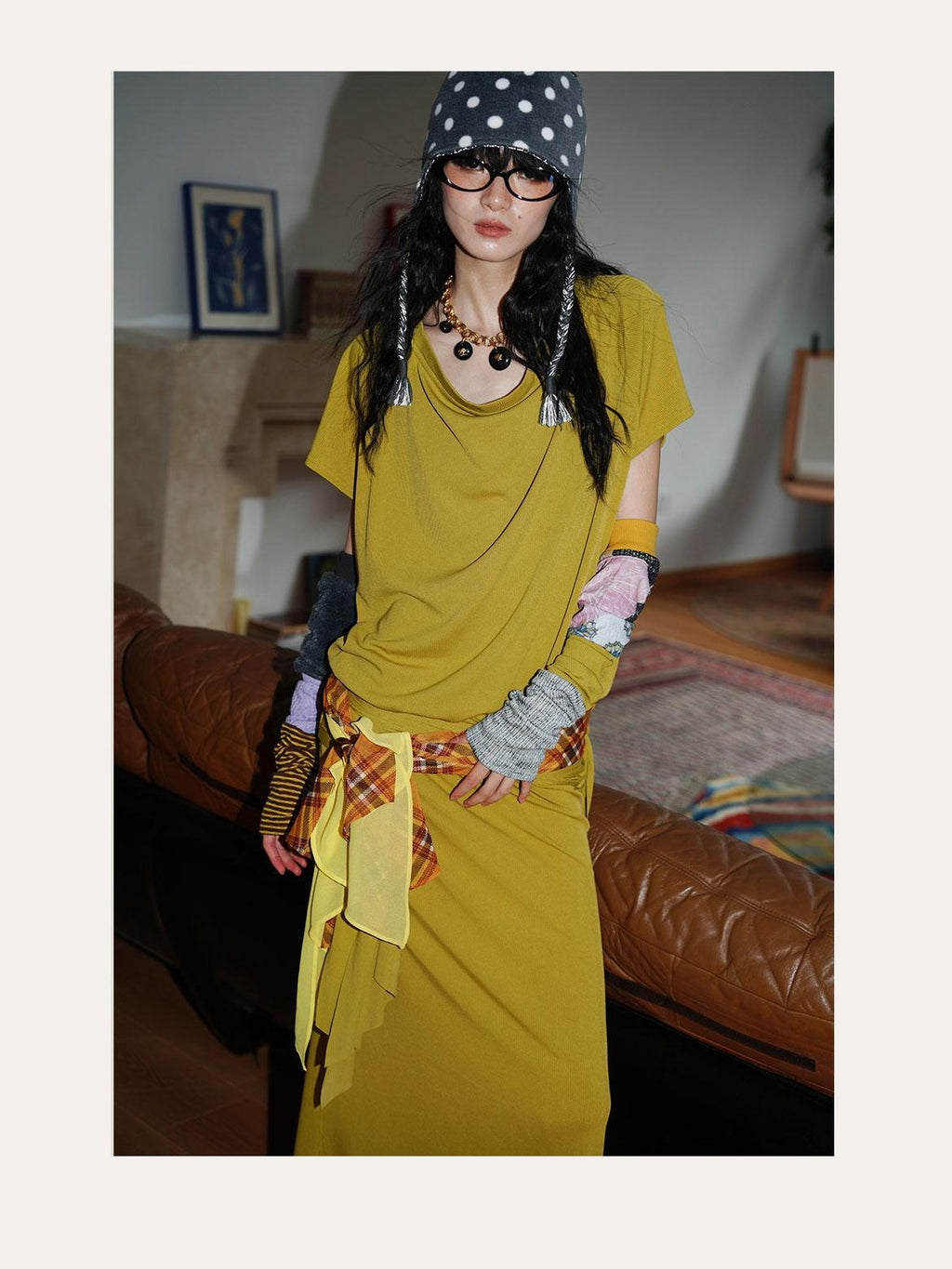 badtaste Western Colorblock Layering Waist Tie Women's Silk Scarves & Shawls