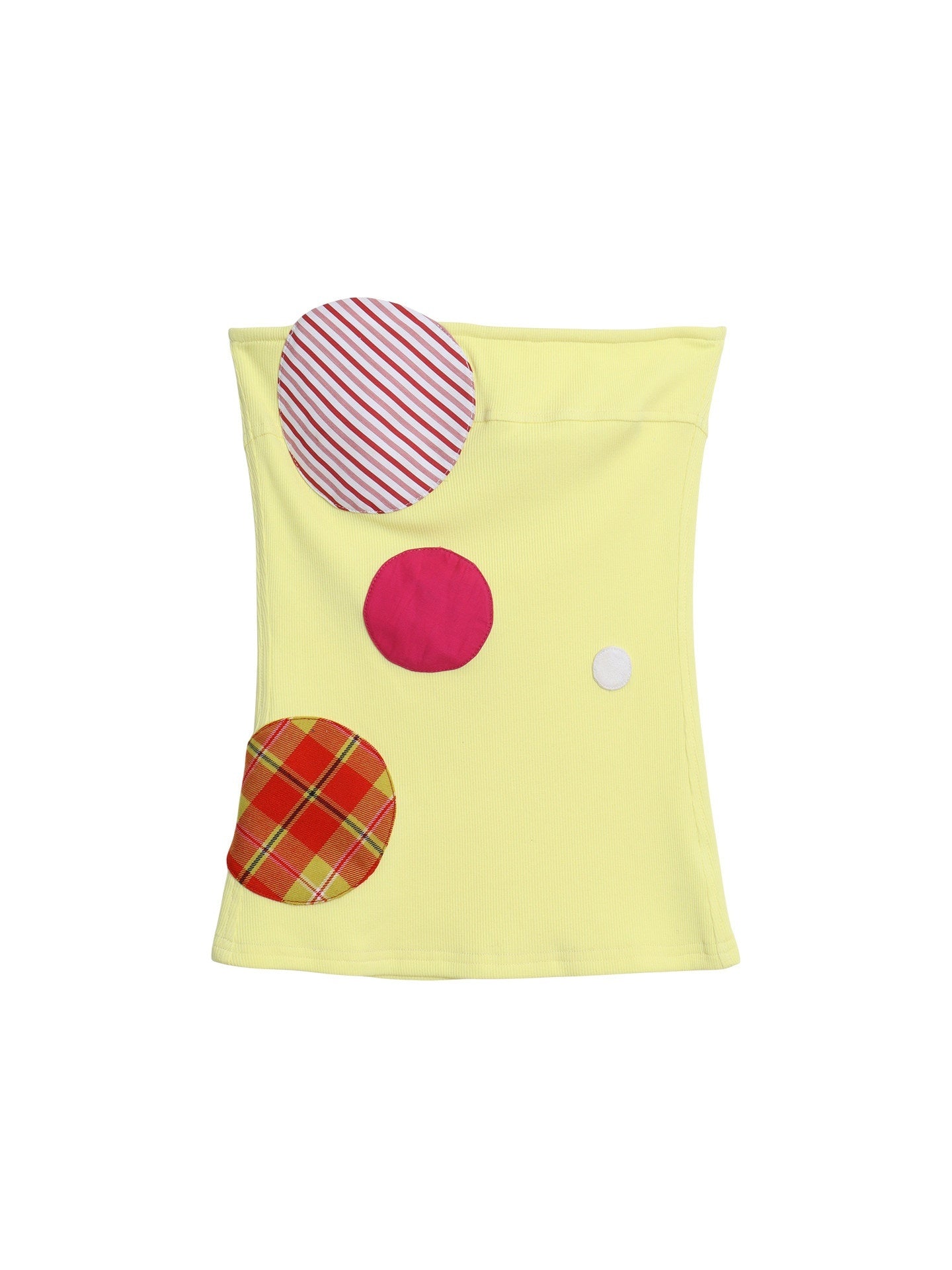 badtaste_Western_Colorblock_Patchwork_Applique_Polka_Dot_Strapless_Women's_Tube_Tops_1058872636999_MISSTT
