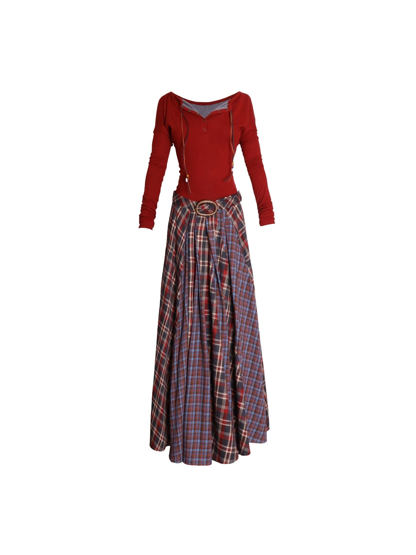 badtaste_Western_Colorblock_Plaid_Layered_Women's_Wool_Blend_Casual_Maxi_Dresses_991223288976_MISSTT