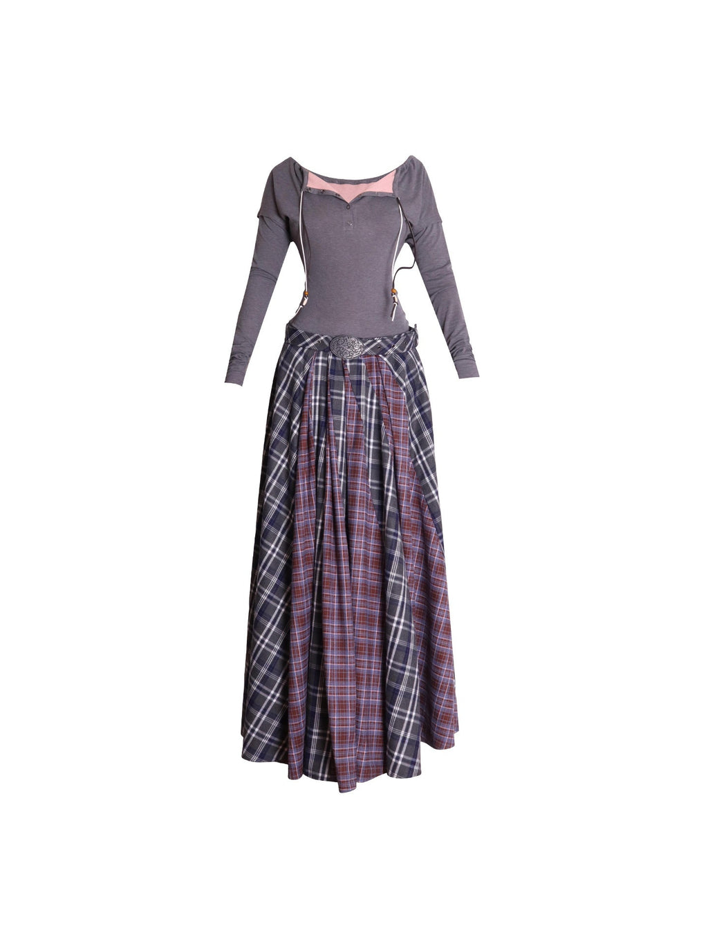badtaste_Western_Colorblock_Plaid_Layered_Women's_Wool_Blend_Casual_Maxi_Dresses_991223288976_MISSTT
