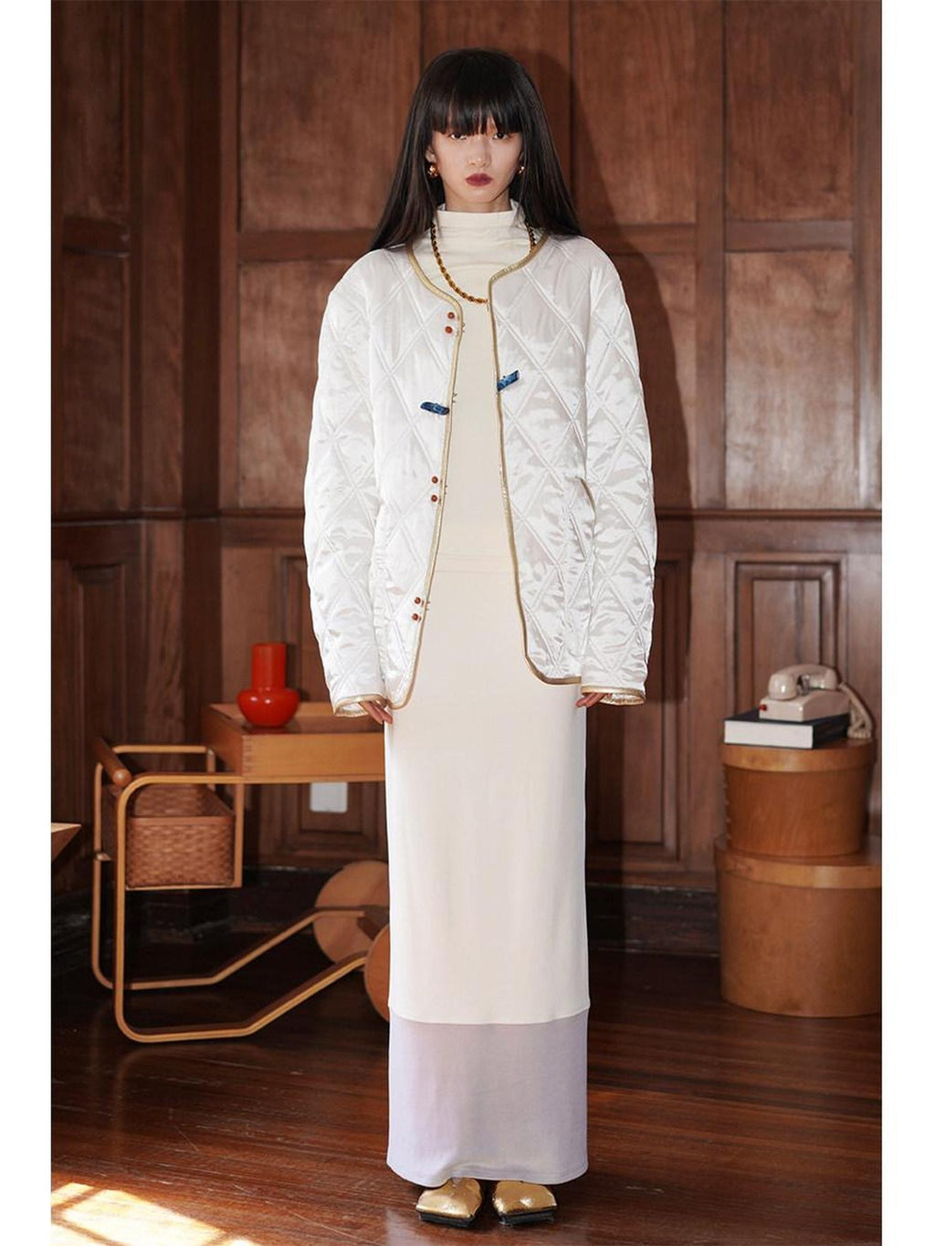 badtaste Western Colorblock Splice Women's Warm Fleece Bodycon Maxi Dresses