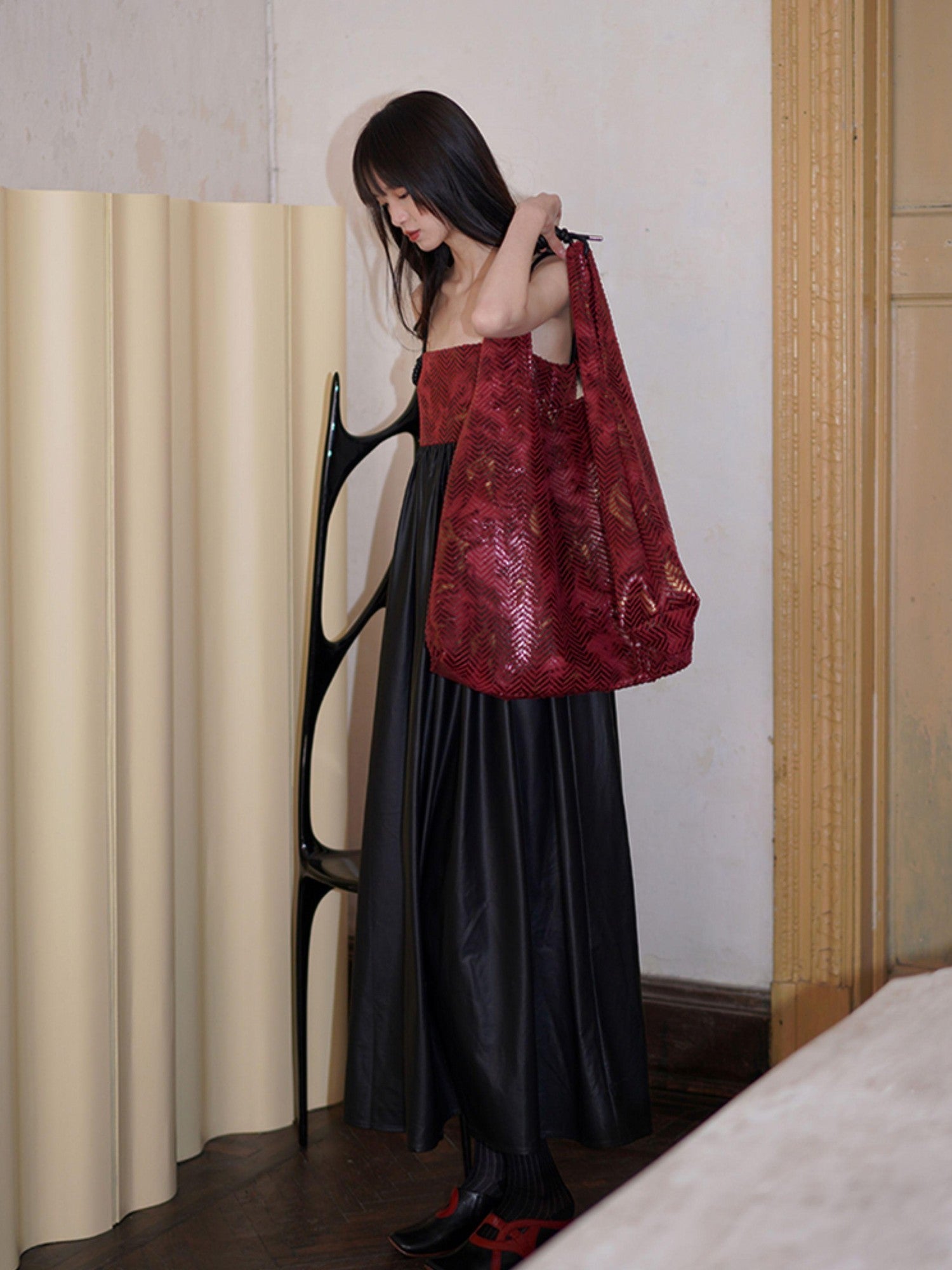 badtaste Western Contrast Tote Large Capacity Single Strap Women's Pu Leather Handbags