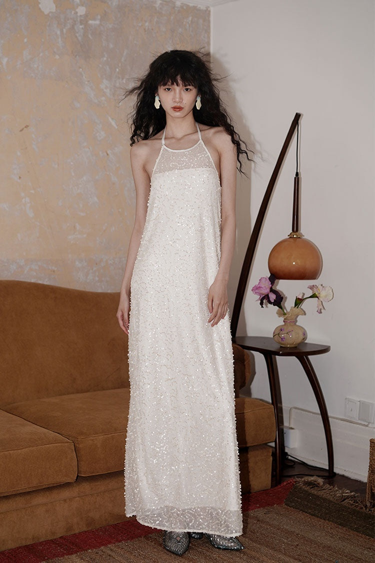 badtaste_Western_Custom_Sequin_Open_Back_Loose_Women's_Halter_Maxi_Dresses_805303566663_MISSTT