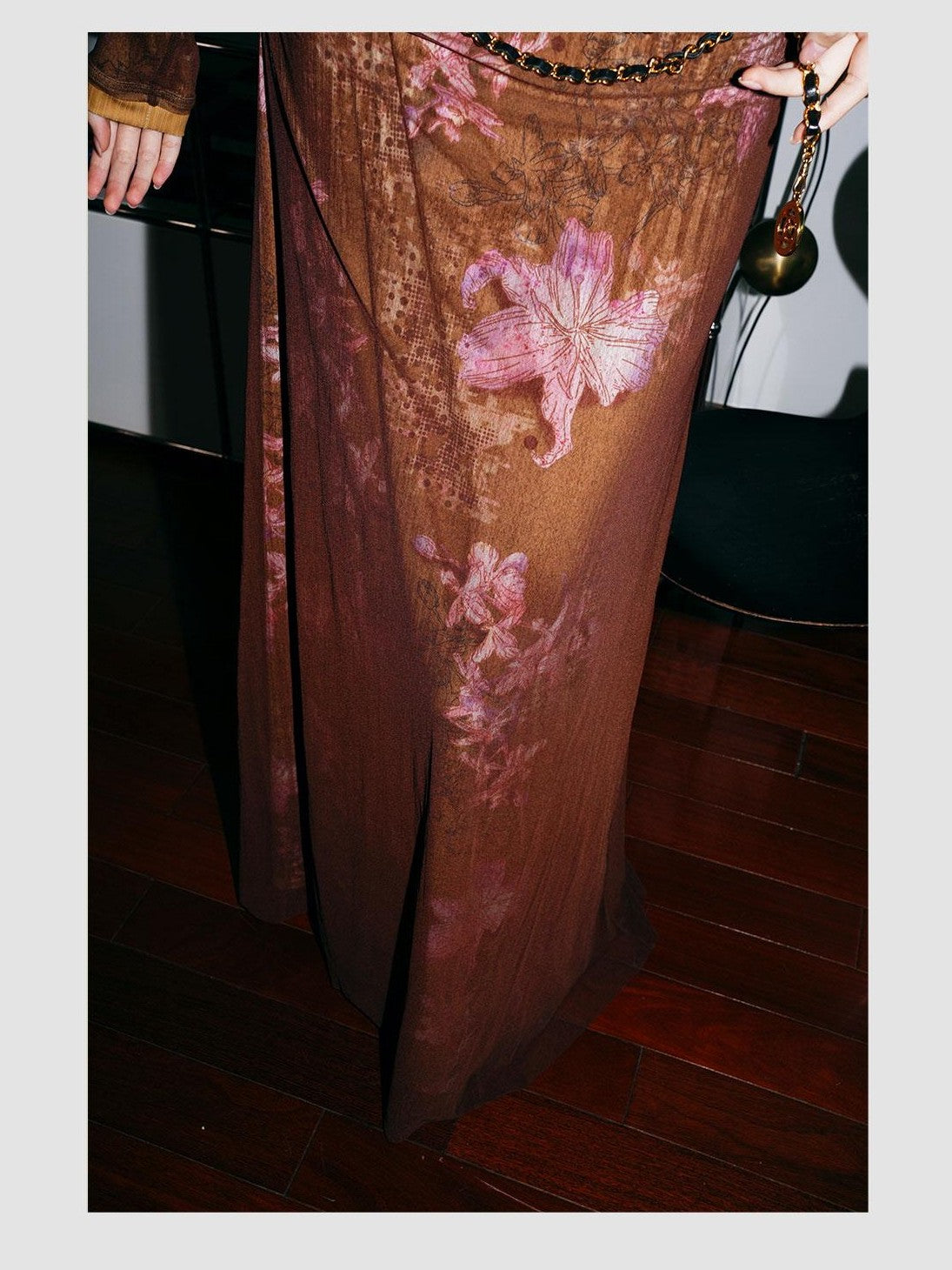badtaste Western Double Layer Printed Embroidered Slim Fit Women's Bodycon Maxi Dresses