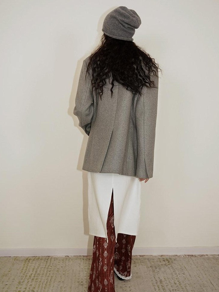 badtaste Western Embroidered Frog Button Vintage Women's Wool Alpaca Blazers
