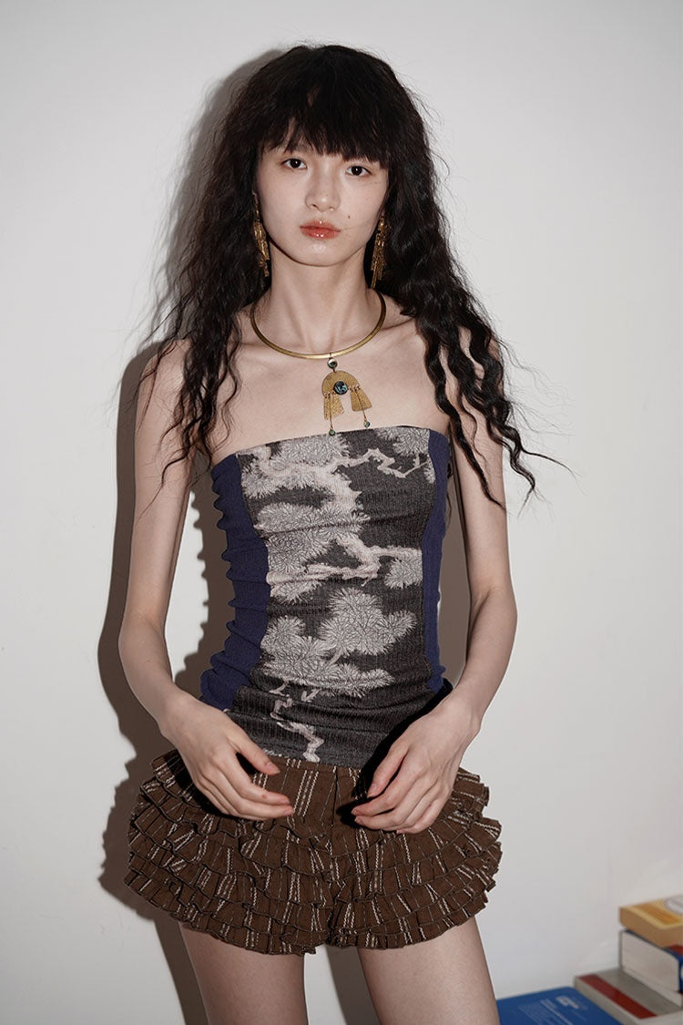 badtaste_Western_Floral_Print_Patchwork_New_Chinese_Style_Slim_Fit_Women's_Tube_Tops_806049053516_MISSTT